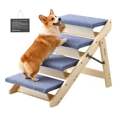 Laiptai augintiniams VEVOR ZD-25DOG06, 4 pakopos, sulankstomi, 63 × 49 × 47 cm