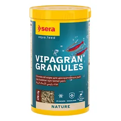 Plaukiojantis, minkštas granulinis pašaras dekoratyvinėms žuvelėms - Sera Vipagran granulės 1000 ml (370 g)