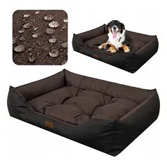 Didelis tvirtas XXL šuns guolis Puffy 114x84 cm – neperšlampamas guolis vokiečių aviganiui, labradorui, dobermanui
