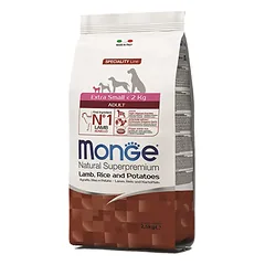 Monge Extra Small Adult Lamb&Rice sausas maistas šunims su ėriena