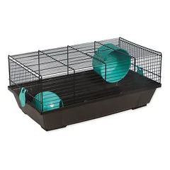 Narvas: Placek Cage Viktor juodas, priedai mėlyni, 50,5 * 28 * 21 cm