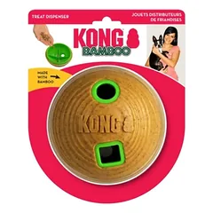 KONG Bamboo Feeder Ball M – interaktyvus žaislas šunims, skanėstų kamuolys — 2 nuotrauka