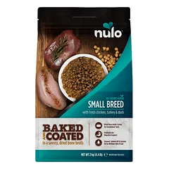 Nulo Baked & Coated sausas maistas mažų veislių šunims su vištiena, kalakutiena ir antiena, 2kg