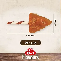 8in1 Triple Flavour Wings kramtomosios lazdelės, skanėstai šunims — 4 nuotrauka