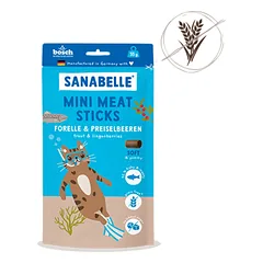 SANABELLE Mini Meat Sticks upėtakis ir spanguolės 55g upėtakis ir spanguolės begrūdžiai skanėstai katėms photo