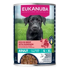 Eukanuba Life Care konservai šunims su jautiena ir moliūgais, 400 g