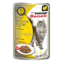 Super Benek filė padaže, drėgnas maistas katėms 28 x 85 g — 2 nuotrauka