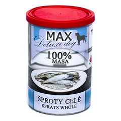 MAX Deluxe Dog šprotai visas konservas 400 g