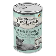 LandFleisch konservai katėms su jautiena ir menkių mėsa 6×400 g