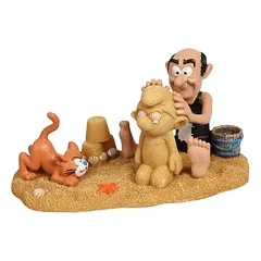 Aqua Della Aquariendekoration Schlümpfe Strand mit Gargamel & Azrael