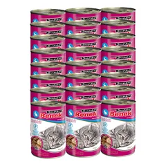 Super Benek CAT be grūdų gabaliukai su triušiena padaže 24x415 g