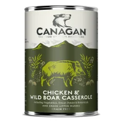 Canagan Chicken & Wild Boar konservai su vištiena ir troškinta šerniena šunims - Pet24
