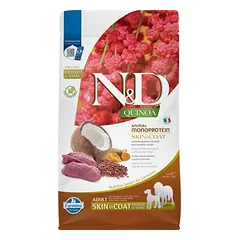N&D Quinoa Skin & Coat Dietinis visavertis pašaras suaugusiems šunims sudedamųjų dalių ir maistinių medžiagų netoleravimui mažinti 2.5 kg