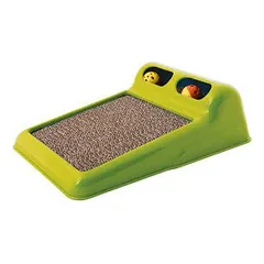 Georplast kartoninė nagų draskyklė Flipper su 2 kamuoliukais, 40x28x12 cm — 2 nuotrauka