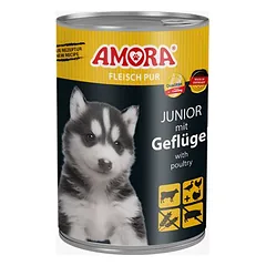 AMORA Fleisch Pur Junior mit Geflügel 400 g