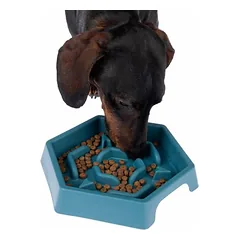 TIAKI Slow Feeder Blue Hexagon, TIAKI Slow Feeder Blue Hexagon 450 ml — 4 nuotrauka
