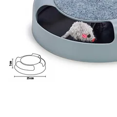 Žaislas katėms "Pagauk pelę" 26x7x25,5 cm pilkas Mascow — 2 nuotrauka