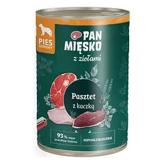 PAN MIĘSKO su žolelėmis – antienos paštetas, šlapias šunų maistas, 400 g 