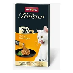 Animonda Vom Feinsten Cat Snack Cream višta, kačių žolė 6x15 g