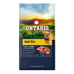 Ontario Adult Mini su ėriena ir rudaisiais ryžiais, sausas maistas šunims 6,5 kg