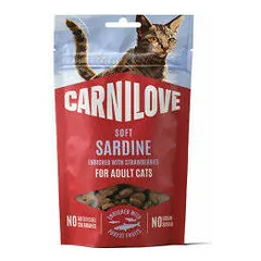 Carnilove Cat Soft Adult su sardinėmis ir braškėmis, skanėstai katėms 50 g — 2 nuotrauka