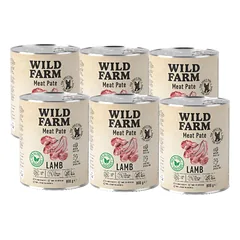 WILD FARM Pate Lamb 6x800g ėdalas šunims be glitimo