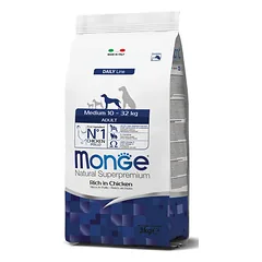 Monge medium adult visavertis sausas pašaras su vištiena 12kg