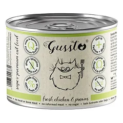 GUSSTO Cat Fresh Chicken Prawns drėgna maistas katėms vištiena su krevetėmis 12x200 g