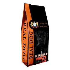 Real Dog sausas maistas suaugusiems, visų veislių šunims, su lašiša ir ryžiais 20kg