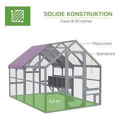 Vištidės aptvaras 280 × 185,5 × 188 cm — 4 nuotrauka