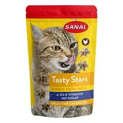 Sanal Tasty Stars Poultry skanėstai katėms 40 g nuotrauka