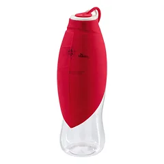HUNTER kelioninis buteliukas su silikoniniu dubenėliu, 550 ml, raudonas