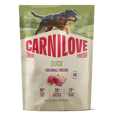 CARNILOVE TRUE FRESH Dog Duck Small Breed sausas pašaras šunims 1,5kg.