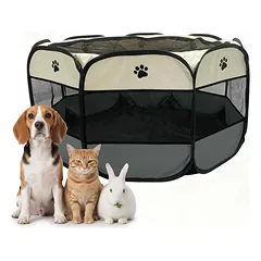 Šuniukų aptvaras Relaxdays 10052224_60, XL dydis, Ø 114 × 58 cm