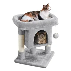 Kratzbaum Klein 60cm Katzenbaum stabil Kletterbaum mit großem