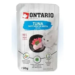 ONTARIO tuna in broth – konservai katėms su tunu sultinyje
