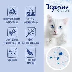 Tigerino Crystals kraikas katėms, bandomieji rinkiniai, 3 x 5 l (įvairių spalvų kačių kraikas - jautriems, be kvapiųjų: 2 rožiniai, 1 mėlynas) — 2 nuotrauka