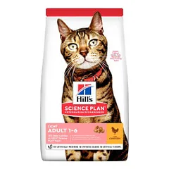 Hill's Science Plan Adult Light Chicken sausas maistas su vištiena katėms