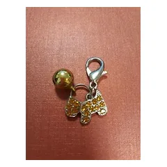 Piekariņš HAPPY DOG 1,9x1,4cm CZECH CRYSTAL-YELLOW