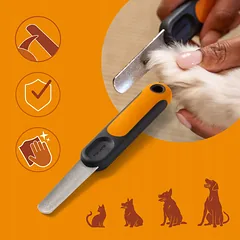 FISKARS nagų dildė šunims ir katėms, profiliuota, saugi, 18,3 cm — 5 nuotrauka