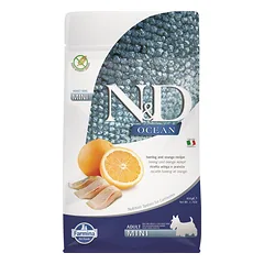 FARMINA N&D Ocean canine Herring & Orange Adult Mini suaugusiems mažų veislių šunims 800 g