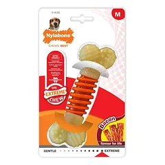 Nylabone Extreme Pro Action - kramtomas žaislas šunims su skirtingu kietumu, šoninės skonio