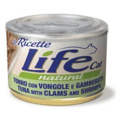 Life Cat LeRicette konservai su tunu, moliuskais ir krevetėmis katėms, 150 g parduotuvėje pet24.lt