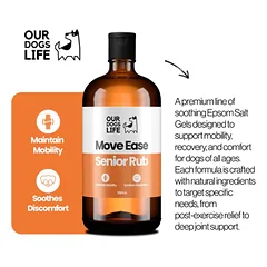 DOGSLIFE Epsom Salt Gel MoveEase gelis vyresnio amžiaus šunims, sąnarių ir odos priežiūrai 250 ml — 2 nuotrauka