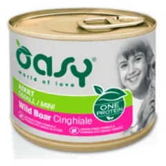 Oasy Adult Mini Wild Boar vieno baltymo konservai su šerniena šunims