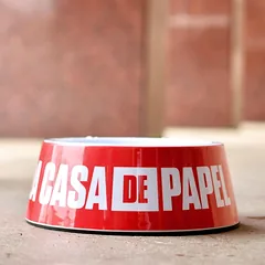 Dashi La Casa De Papel Original Bowl - melamino dubuo šunims ir katėms, įkvėptas serialo "Money Heist", Red / S — 2 nuotrauka