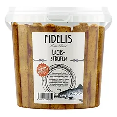 FIDELIS lašišos juostelės, skanėstai šunims (800 g kibiras)