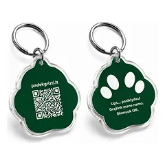 Padėk Grįžti letenėlės formos QR PAKABUKAS