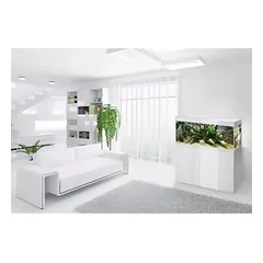 Glossy 150 Day&Night akvariumas stačiakampis, baltas, 150x50x63 cm, 3x17 LED — 5 nuotrauka
