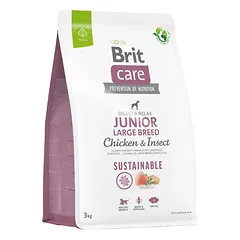 BRIT Care Sustainable Junior Large Breed su vištiena ir vabzdžiais 3 kg